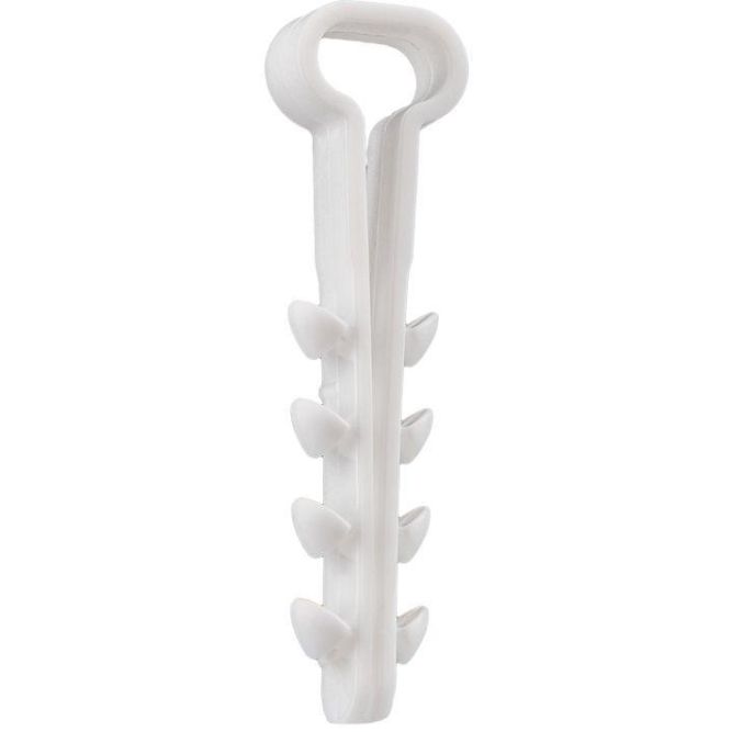 Дюбель-хомут нейлоновый прямоугольный 5-8мм бел. (уп.100шт) Rexant 07-4608