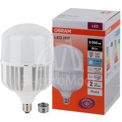 Лампа светодиодная LED HW T 80Вт (замена 800Вт) матовая 6500К холод. бел. E27/E40 8000лм угол пучка 200град. 140-265В PF&amp;amp;gt;/=09 OSRAM 4058075576957