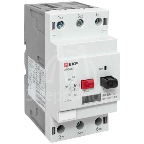 Выключатель автоматический для защиты двигателя АПД-80 40-63А EKF apd80-me-63
