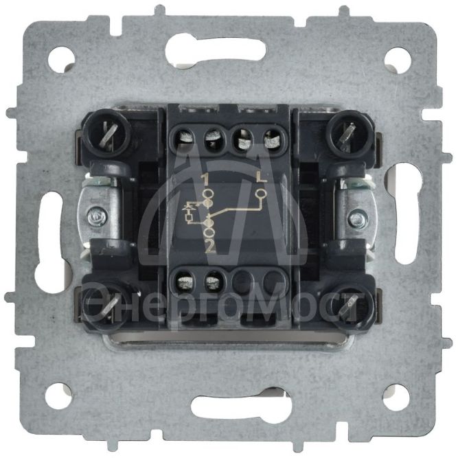 Выключатель проходной 1-кл. СП BRITE ВС10-1-7-БрАБ 10А с индикацией механизм арктич. бел. IEK BR-V12-1-10-K91