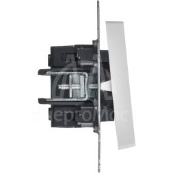 Выключатель проходной 1-кл. СП BRITE ВС10-1-7-БрАБ 10А с индикацией механизм арктич. бел. IEK BR-V12-1-10-K91