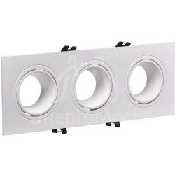 Светильник 4103 встраиваемый 3хMR16 квадрат пласт. бел. IEK LT-UVB0-4103-GU05-3-K01