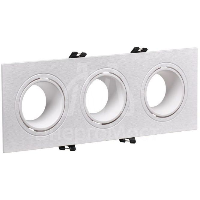 Светильник 4103 встраиваемый 3хMR16 квадрат пласт. бел. IEK LT-UVB0-4103-GU05-3-K01