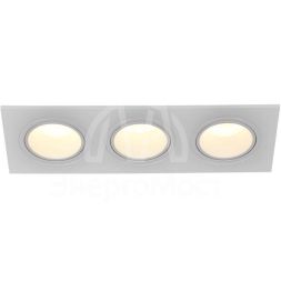 Светильник 4103 встраиваемый 3хMR16 квадрат пласт. бел. IEK LT-UVB0-4103-GU05-3-K01