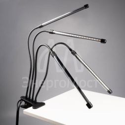 Светильник светодиодный «КРИСТАЛЛ» CTL2-USB-bl Agro для растений спектр 4 плафона по 10Вт на прищепке пульт на шнуре IP40 красн./син. ФАZА 5068810