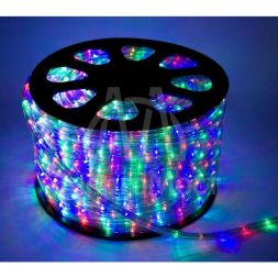 Шнур светодиодный Дюралайт свечение с динамикой 3W 220В 3.4Вт/м d13мм (уп.100м) IP44 мультиколор Космос KOC-DL-3W13-RGB