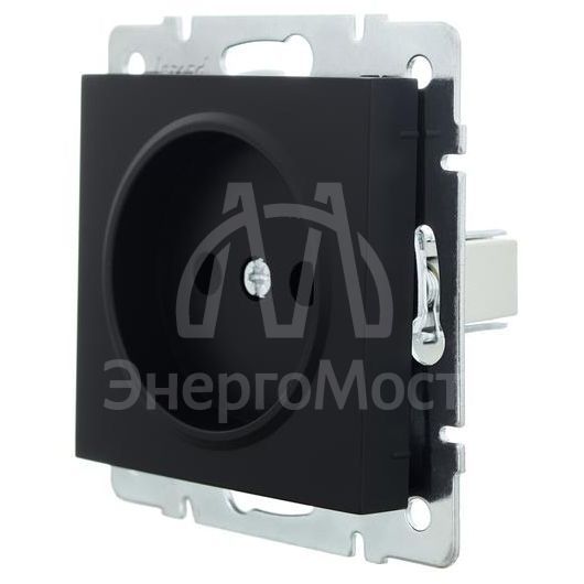 Розетка 1-м СП Vesna без заземл. ПБТ механизм черн. бархат LEZARD 742-4288-121B