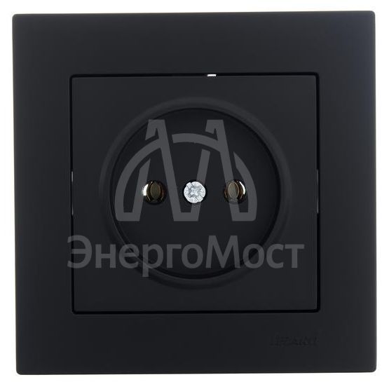 Розетка 1-м СП Vesna без заземл. ПБТ механизм черн. бархат LEZARD 742-4288-121B