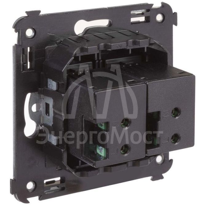 Устройство зарядное USB СП Avanti &amp;quot;Черный матовый&amp;quot; DKC 4412543