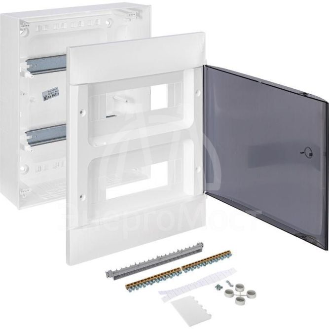 Щиток пластиковый навесной Practibox S 2х12 дым. дверь Leg 135612