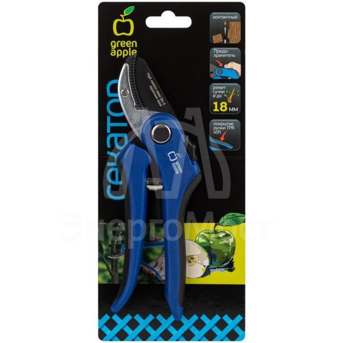 Секатор GASK10-60 садовый для дачи контактный Green Apple Б0053449