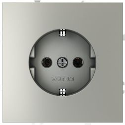Розетка 1-м СП S70 16А с заземл. механизм сталь Voltum VLS040105