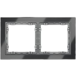 Рамка 2-м S70 стеклян. графит Voltum VLS110207