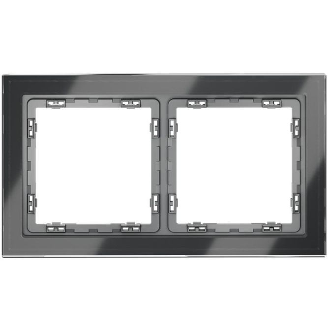 Рамка 2-м S70 стеклян. графит Voltum VLS110207