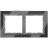Рамка 2-м S70 стеклян. графит Voltum VLS110207