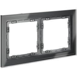 Рамка 2-м S70 стеклян. графит Voltum VLS110207