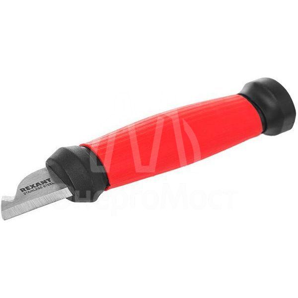 Нож монтажника нержавеющая сталь двухсторонняя заточка лезвие 33мм Rexant 12-4931