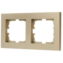 Рамка 2-м VESNA горизонт. без вставки зол. LEZARD 742-3600-147