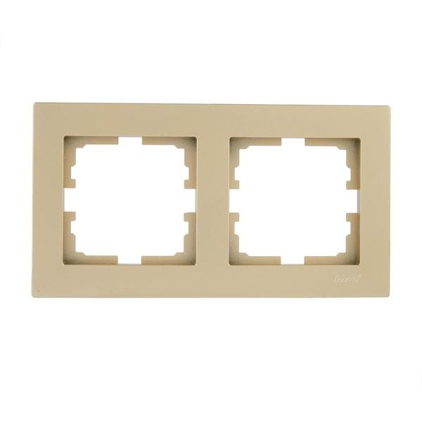 Рамка 2-м VESNA горизонт. без вставки зол. LEZARD 742-3600-147