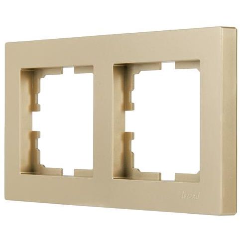 Рамка 2-м VESNA горизонт. без вставки зол. LEZARD 742-3600-147