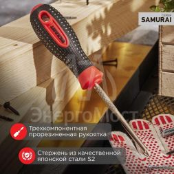 Отвертка крестовая PZ 2х100мм трехкомпонентная рукоятка сталь S2 Rexant 12-6415-1