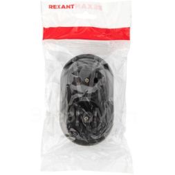 Колодка 2 гнезда карболитовая б/з 16А черн. Rexant 11-8981