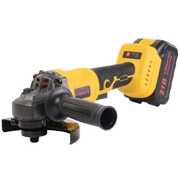 Углошлифовальная машина аккумуляторная Eurolux АУШМ-21Li/125 (в комплекте 2 АКБ и ЗУ) в кейсе