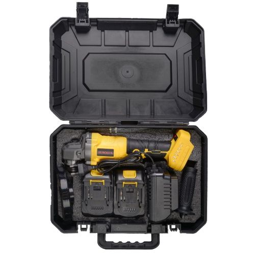 Углошлифовальная машина аккумуляторная Eurolux АУШМ-21Li/125 (в комплекте 2 АКБ и ЗУ) в кейсе