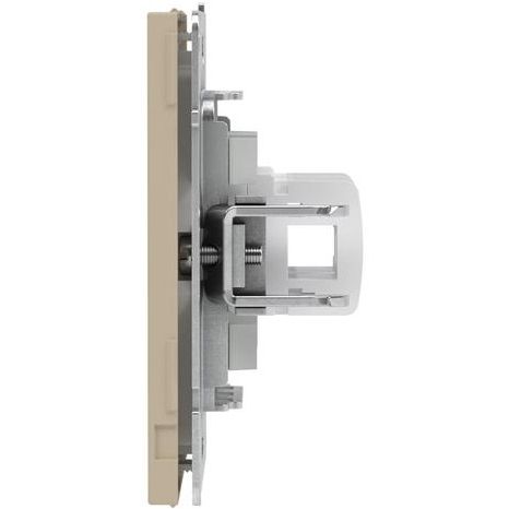 Розетка компьютерная 2-м KANT RJ45 кат.5E без шторки ванильн. марципан DKC 7015664