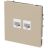 Розетка компьютерная 2-м KANT RJ45 кат.5E без шторки ванильн. марципан DKC 7015664