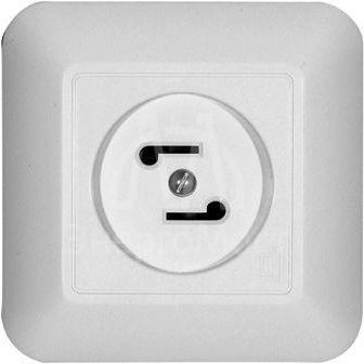 Розетка радиотрансляционная СП Прима 30В 50-10000Гц бел. (опт. упак) SchE RPVS-B