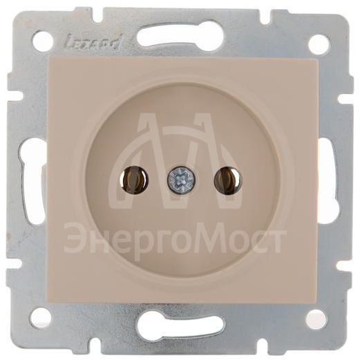 Механизм розетки 1-м СП KARINA 16А IP20 без заземл. термопласт крем. LEZARD 707-0388-121B