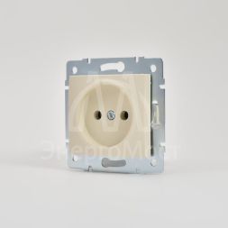 Механизм розетки 1-м СП KARINA 16А IP20 без заземл. термопласт крем. LEZARD 707-0388-121B