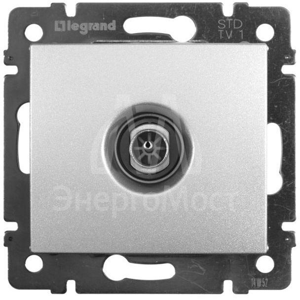 Розетка телевизионная TV СП Valena 1.5дБ 2400МГц с топологией &amp;quot;звезда&amp;quot; механизм алюм. Leg 770129