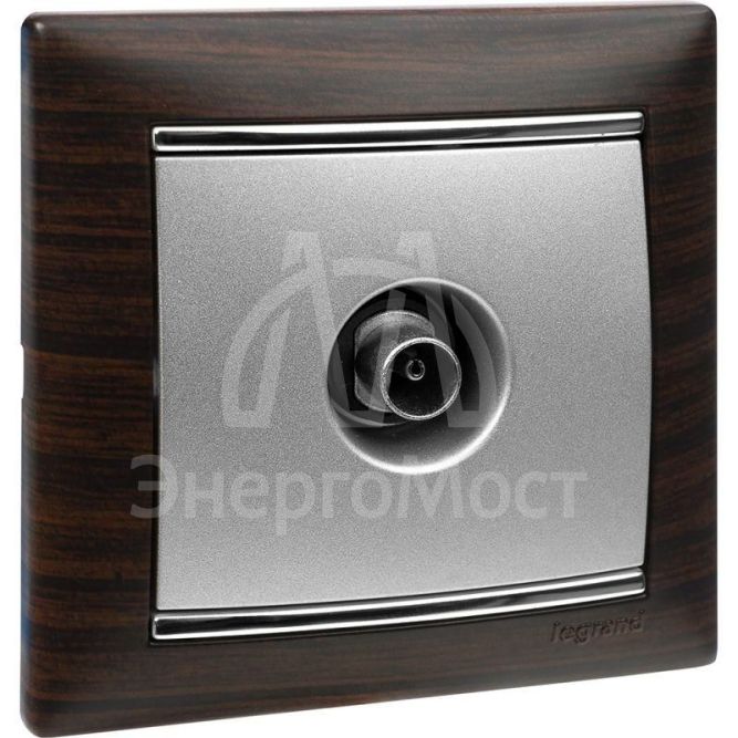 Розетка телевизионная TV СП Valena 1.5дБ 2400МГц с топологией &amp;quot;звезда&amp;quot; механизм алюм. Leg 770129