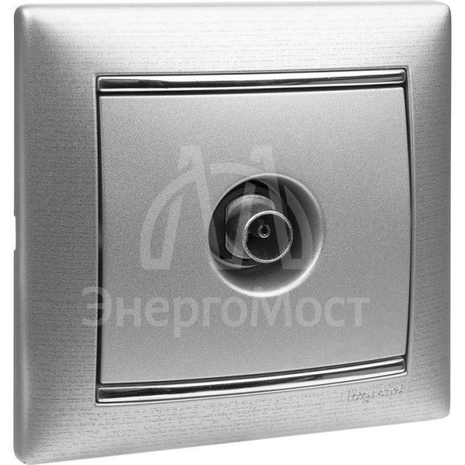 Розетка телевизионная TV СП Valena 1.5дБ 2400МГц с топологией &amp;quot;звезда&amp;quot; механизм алюм. Leg 770129