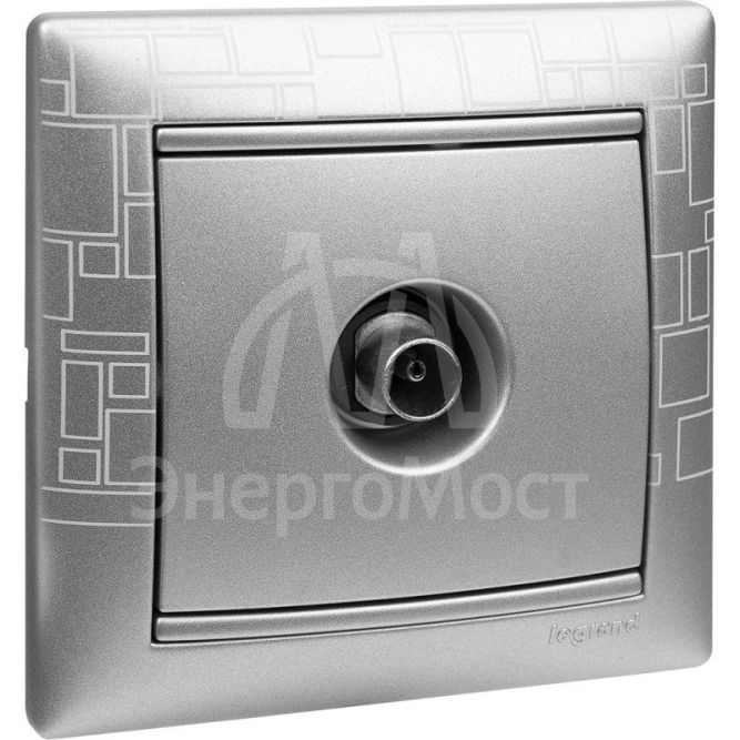 Розетка телевизионная TV СП Valena 1.5дБ 2400МГц с топологией &amp;quot;звезда&amp;quot; механизм алюм. Leg 770129