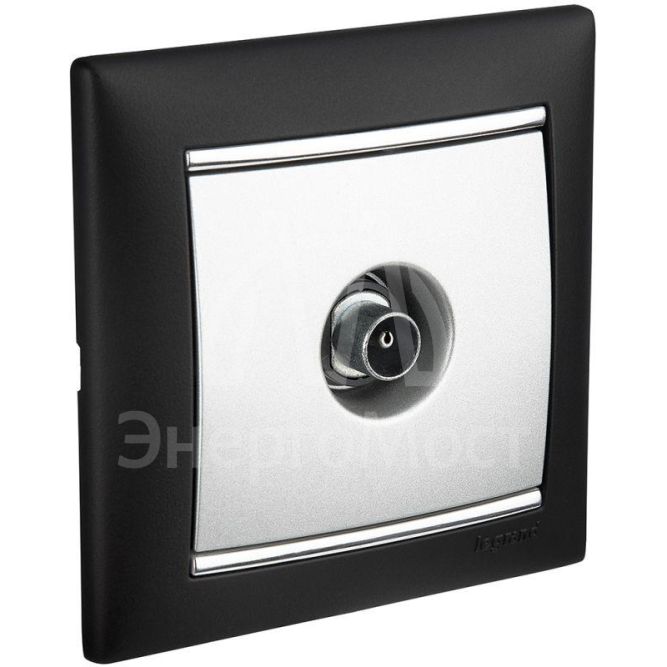 Розетка телевизионная TV СП Valena 1.5дБ 2400МГц с топологией &amp;quot;звезда&amp;quot; механизм алюм. Leg 770129