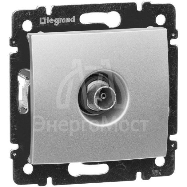 Розетка телевизионная TV СП Valena 1.5дБ 2400МГц с топологией &amp;quot;звезда&amp;quot; механизм алюм. Leg 770129