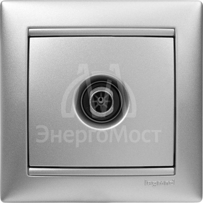 Розетка телевизионная TV СП Valena 1.5дБ 2400МГц с топологией &amp;quot;звезда&amp;quot; механизм алюм. Leg 770129