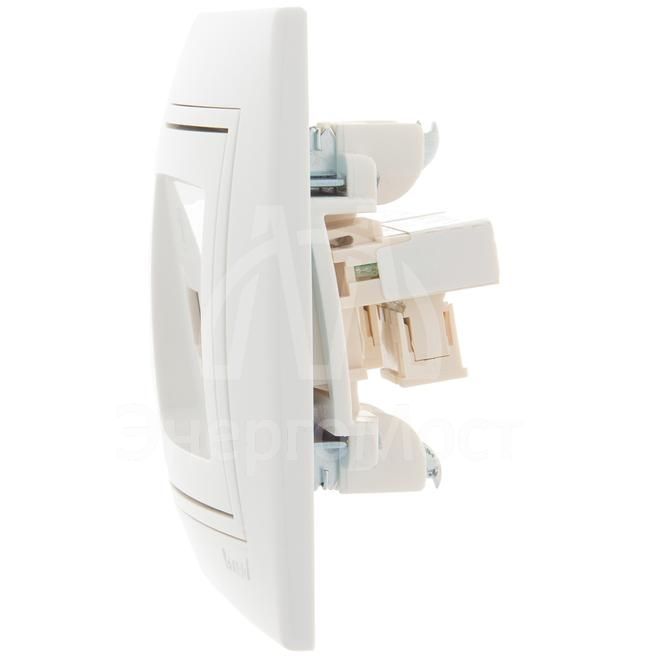 Розетка телефонная 2-м СП Мира RJ11 бел./бел. LEZARD 701-0202-138