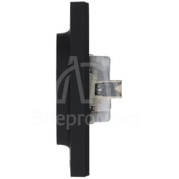 Розетка 2-м AtlasDesign 16А с заземл. в сборе карбон SchE ATN001024