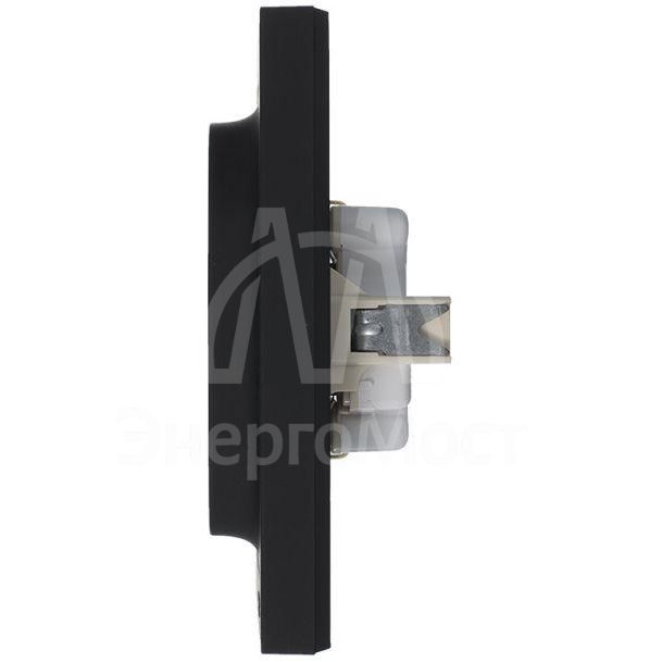 Розетка 2-м AtlasDesign 16А с заземл. в сборе карбон SchE ATN001024