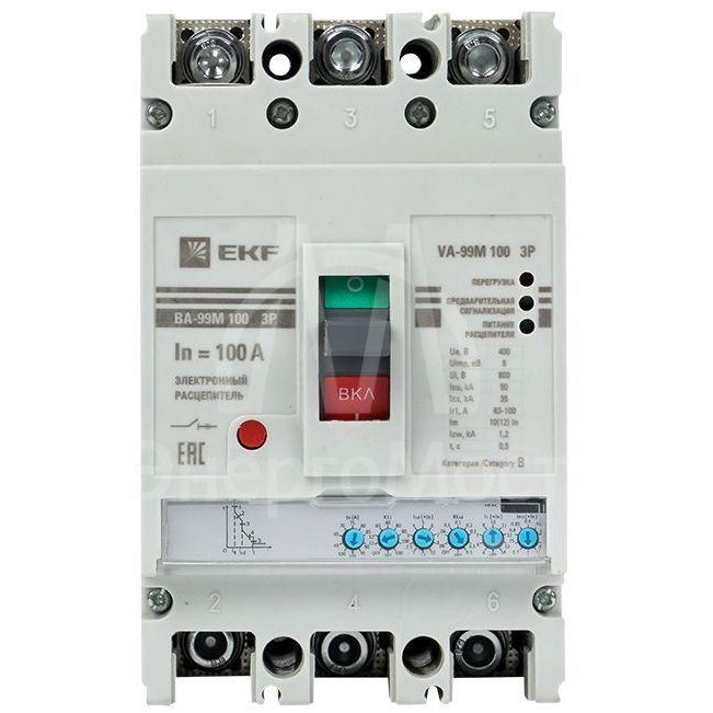 Выключатель автоматический 3п 100/100А 50кА ВА-99М PROxima электр. расцеп. EKF mccb99-100-100me