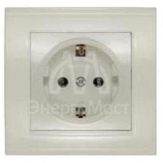Розетка 1-м СП Бриллиант с заземл. сл. кость UNIVersal 7948844