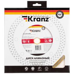 Диск алмазный отрезной сплошной 230х22.2мм KRANZ KR-90-0118