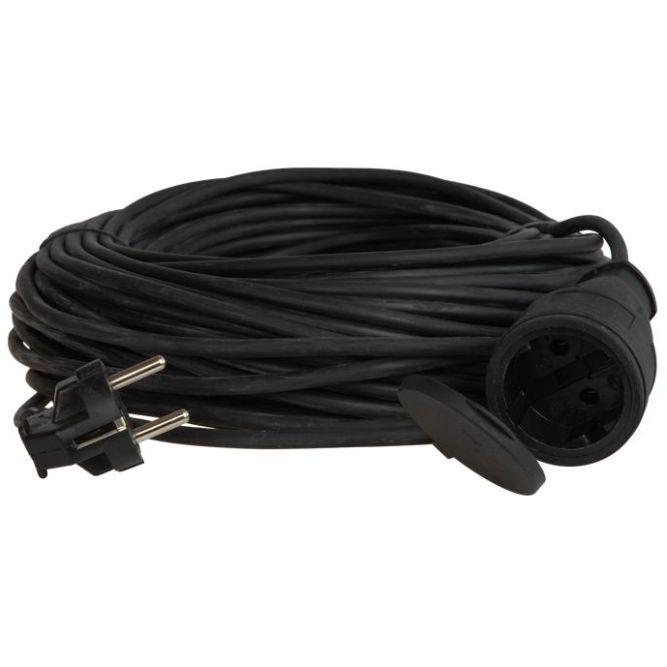 Удлинитель-шнур 1х50м 10А IP44 3500Вт 220-350В КГ 2х1.0мм каучук КОСМОС YSHKsm50m-1g(10A)KG