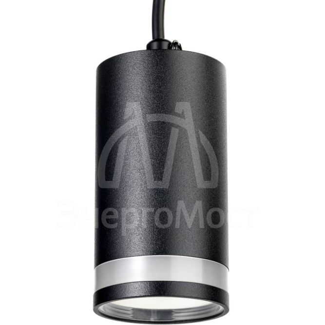 Светильник трековый подвес ARTLINE 55х55х100мм GU10 230В алюм./пластик. 2.6кв.м черн.н. Ritter 59930 6