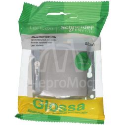 Механизм выключателя 1-кл. СП Glossa 10А IP20 (сх. 1) 10AX платина SchE GSL001211