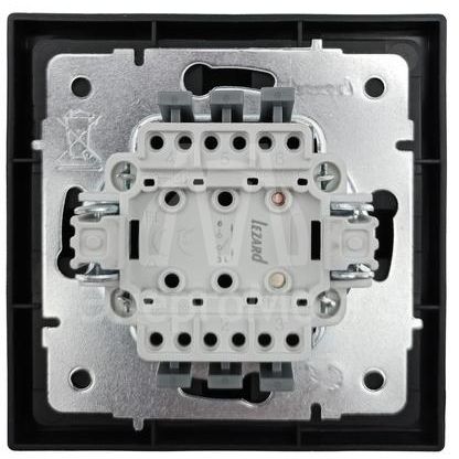 Выключатель 1-кл. с индик. СП ZIMA IP20 10А безвинт. зажим черн. бархат LEZARD 704-4288-111QC